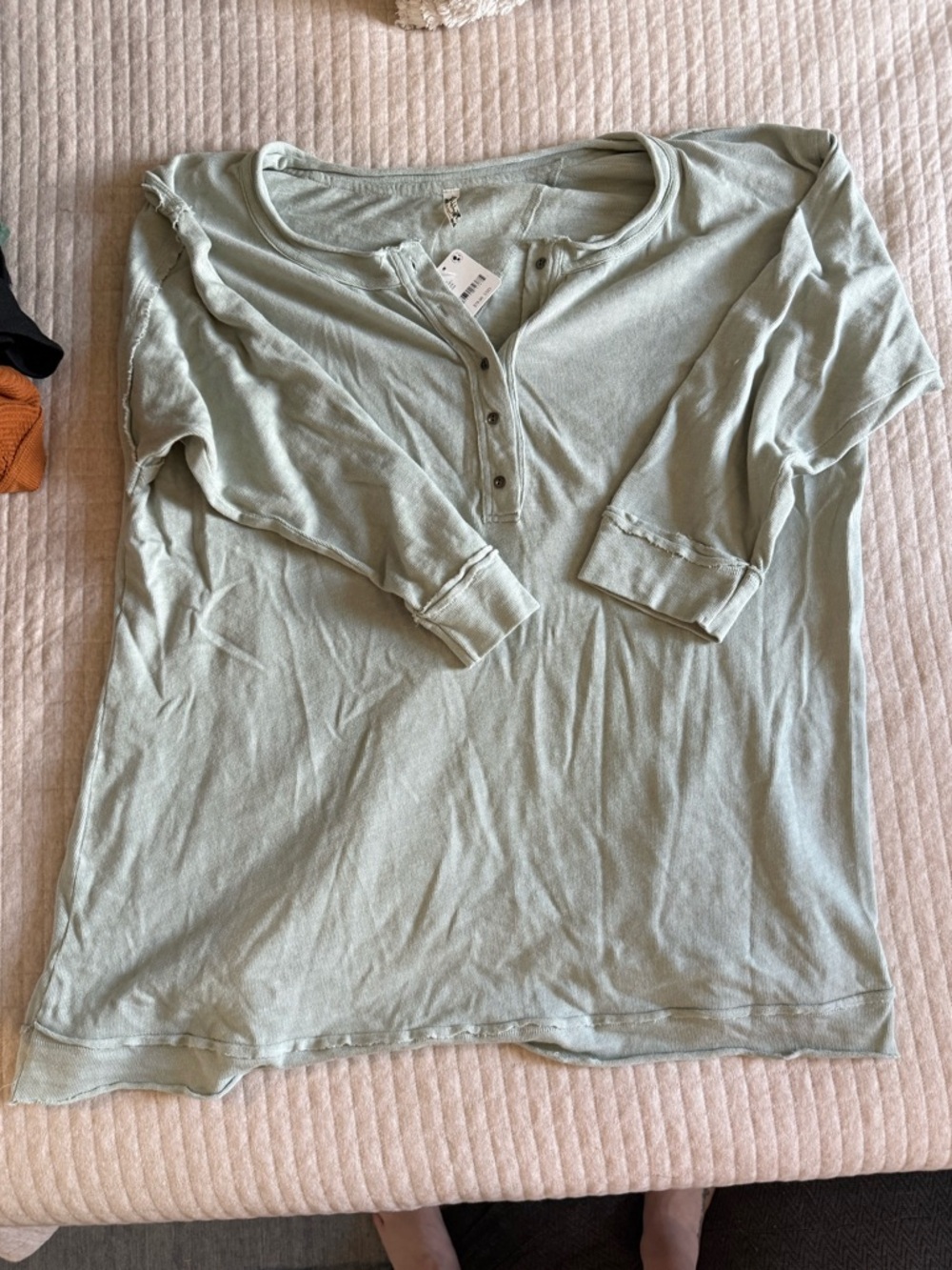 NWT Free people oversized Oxide Henley - sz S